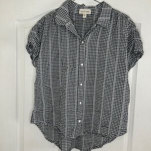 Anthropologie Cloth & Stone Medium Checkered Top